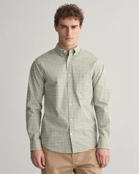 Gant Langarmhemd Khaki/Dunkelgrün/Grün