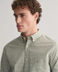 Gant Langarmhemd Khaki/Dunkelgrün/Grün