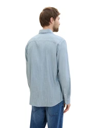 TOM TAILOR Langarmhemd Hellblau/Grau/Blau