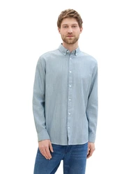 TOM TAILOR Langarmhemd Hellblau/Grau/Blau