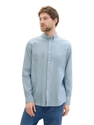 TOM TAILOR Langarmhemd Hellblau/Grau/Blau