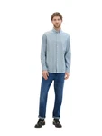 TOM TAILOR Langarmhemd Hellblau/Grau/Blau