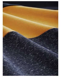 TOM TAILOR Sweatshirt Cutline Snood Dunkelblau/Mischfarben/Braun/Orange