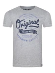 DENIMFY T-Shirt Herren Printshirt DFNuri Regular Fit Grau/Dunkelgrau