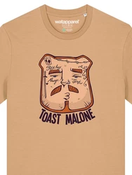 wat? Apparel T-Shirt Toast Malone Beige/Braun