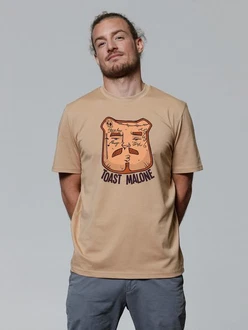 wat? Apparel T-Shirt Toast Malone Beige/Braun
