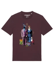 wat? Apparel T-Shirt Fancy Birds Dunkelrot/Bordeaux/Lila
