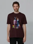 wat? Apparel T-Shirt Fancy Birds Dunkelrot/Bordeaux/Lila