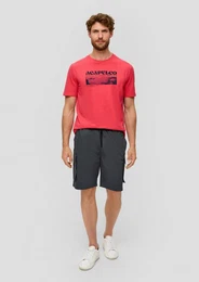Bermudas Bermuda aus Baumwollstretch mit Cargo-Taschen Durchzugkordel