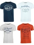 riverso Herren T-Shirt RIVLeon Regular Fit Kurzarm Print Tee Shirt Hellblau/Blau/Dunkelblau/Mischfarben
