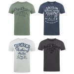 riverso Herren T-Shirt RIVLeon Regular Fit Kurzarm Print Tee Shirt 