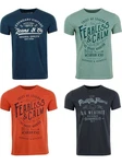 riverso Herren T-Shirt RIVLeon Regular Fit Kurzarm Print Tee Shirt Hellblau/Dunkelblau/Türkis/Dunkelgrün/Blau