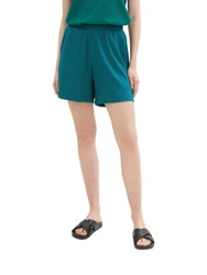 TOM TAILOR Denim Bermudas Easy Structured Shorts Türkis/Grün