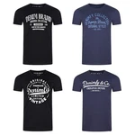 DENIMFY T-Shirt Herren Printshirt DFNuri Regular Fit Dunkelblau
