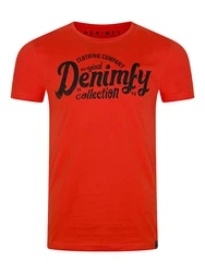 DENIMFY T-Shirt Herren Printshirt DFNuri Regular Fit Braun/Grau/Blau/Hellblau/Mischfarben