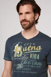 CAMP DAVID T-Shirt mit Front- und Backprint 