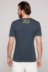CAMP DAVID T-Shirt mit Front- und Backprint 