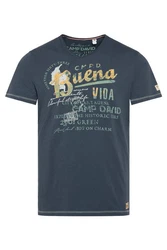 CAMP DAVID T-Shirt mit Front- und Backprint 