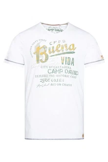 CAMP DAVID T-Shirt mit Front- und Backprint