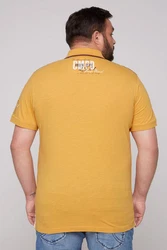 CAMP DAVID Poloshirt mit Front- und Backprint Gelb