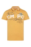 CAMP DAVID Poloshirt mit Front- und Backprint Gelb