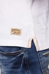 CAMP DAVID Poloshirt mit Front- und Backprint Grau/Beige/Rot/Creme/Braun