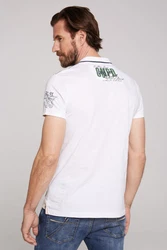 CAMP DAVID Poloshirt mit Front- und Backprint Grau/Beige/Rot/Creme/Braun