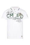 CAMP DAVID Poloshirt mit Front- und Backprint Grau/Beige/Rot/Creme/Braun