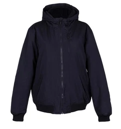 Sakko mit Kapuze Schwarze, geftterte Jacke L