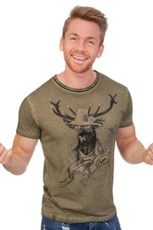 Trachtenshirt Trachtenshirt Herren - BENEDIKT - schlamm