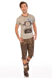 Trachtenshirt Trachtenshirt Herren - SCHLAWINA - mittelgrau