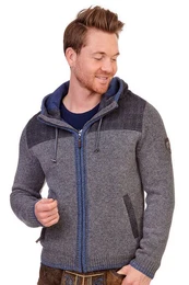 Outdoorjacke Strickjacke Herren - PLUTO - mittelgrau