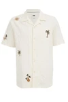 WE Fashion Businesshemd Beige/Weiß/Blau/Creme