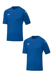 T-Shirt Trikot 2er-Set Kurzarm Rundhals Moderne Uni-Optik 7426 in Blau-2