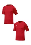 Jako T-Shirt Trikot 2er-Set Kurzarm Rundhals Moderne Uni-Optik (7426) Rot (7426)