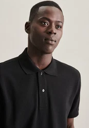 seidensticker Poloshirt Regular Polo Uni Schwarz