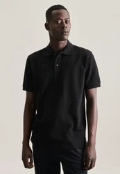 seidensticker Poloshirt Regular Polo Uni Schwarz