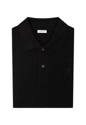seidensticker Poloshirt Regular Polo Uni Schwarz