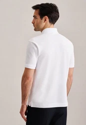 seidensticker Poloshirt Regular Polo Uni Weiß/Creme/Grau