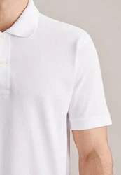 seidensticker Poloshirt Regular Polo Uni Weiß/Creme/Grau