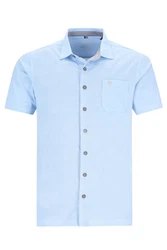 Hajo Poloshirt H Polohemd durchgeknöpft Stay Fresh konf. Kragen hellblau