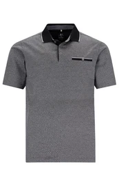 Poloshirt H Poloshirt Stay FreshJacquard Lngsoptik schwarz