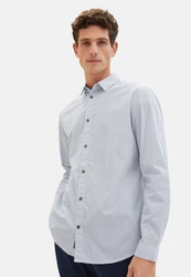 ONLY & SONS Langarmhemd Grau/Hellblau/Blau