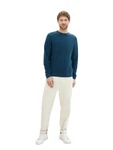 TOM TAILOR Strickpullover mit Logo-Badge Weiß/Creme/Hellblau/Grün/Khaki