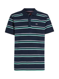 Poloshirt TJM REG ESSENTIAL STRIPE POLO mit Logostickerei