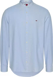 Langarmhemd TJM REG OXFORD MAO SHIRT mit Logostickerei