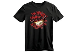 Banco T-Shirt Rundhalsausschnitt Smiley Schwarz/Rot/Grün