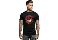Banco T-Shirt Rundhalsausschnitt Smiley Schwarz/Rot/Grün