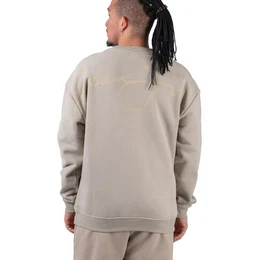 Sweatshirt Script Logo Backprint Peached Crew