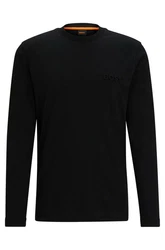 BOSS ORANGE Langarmshirt Teebasiclong Schwarz/Dunkelgrau